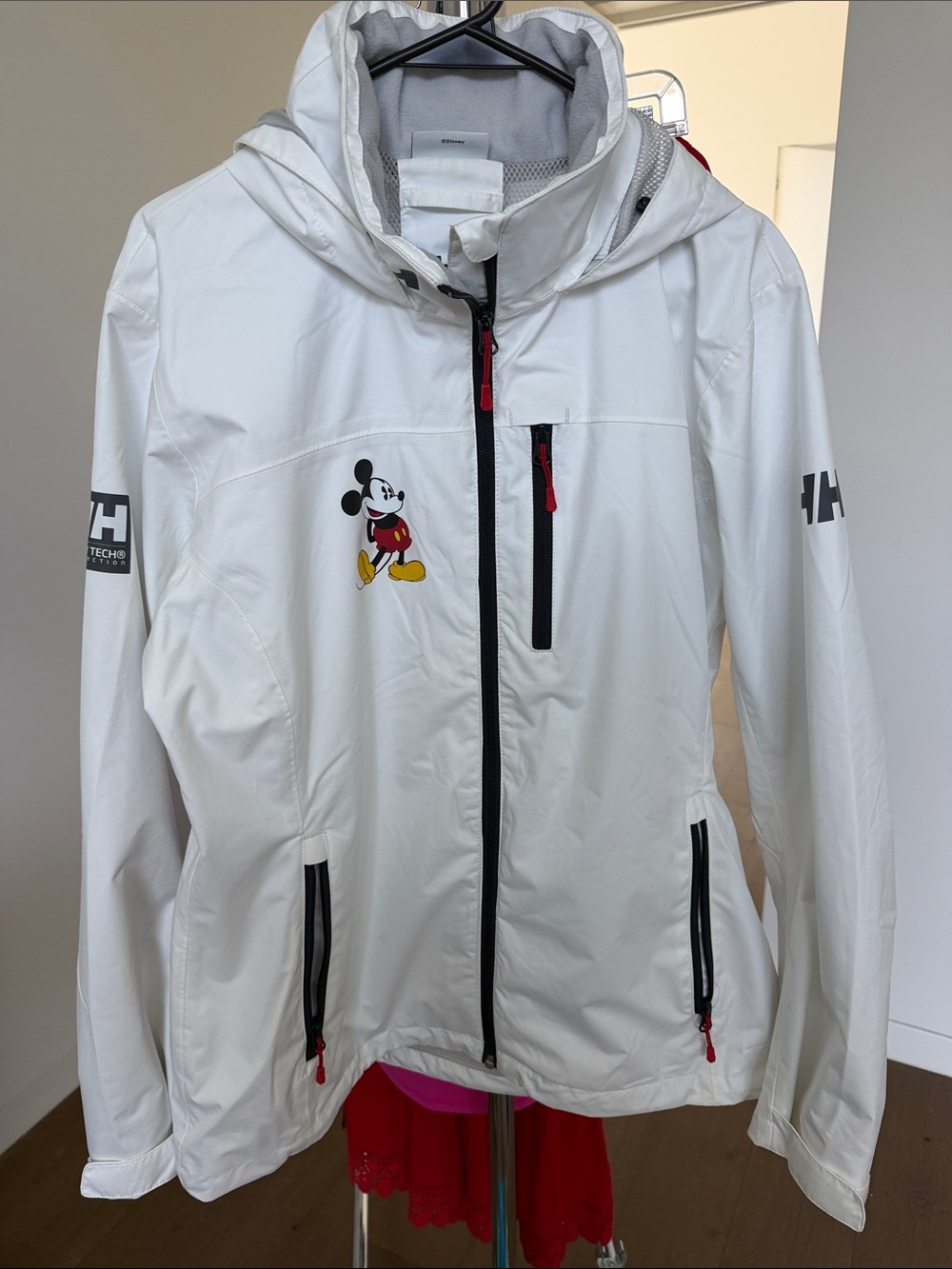 Hello Hansen colab with Disney tech women's shell  Size XL in white